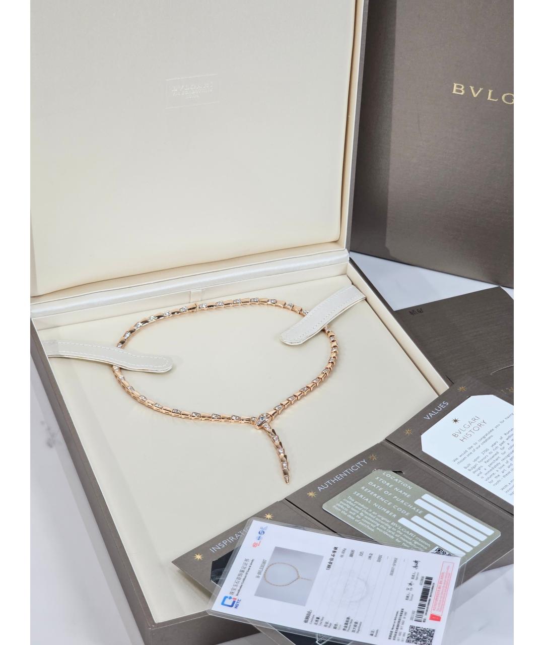 BVLGARI Золотое колье из розового золота, фото 2