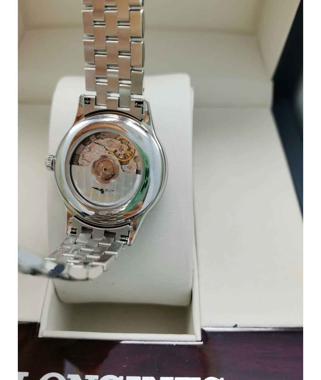 LONGINES Белые металлические часы, фото 8