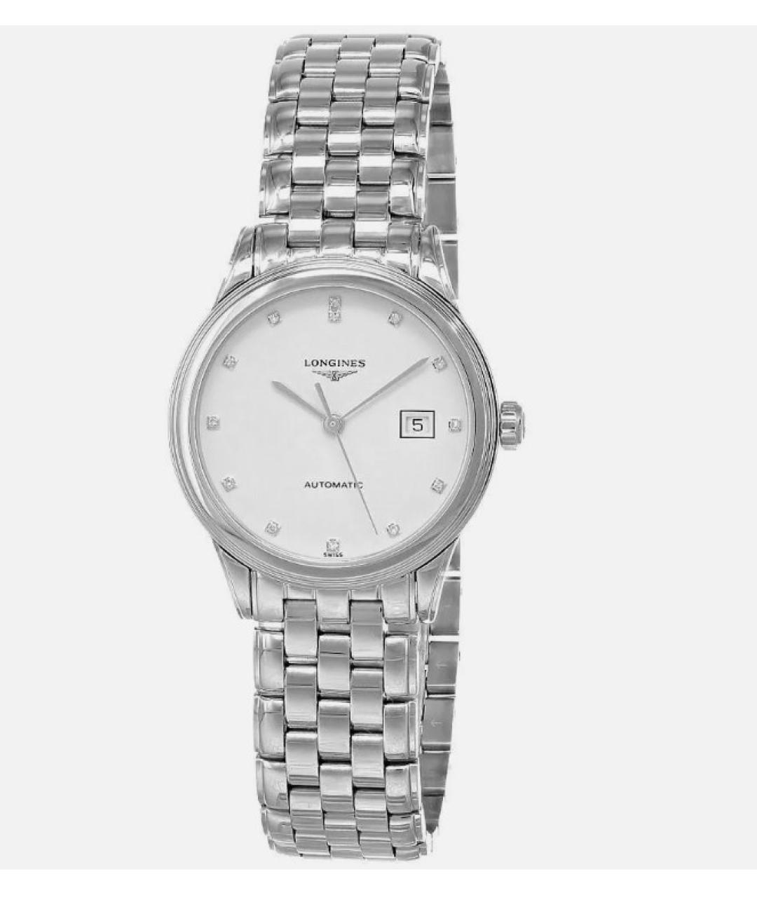 LONGINES Белые металлические часы, фото 9
