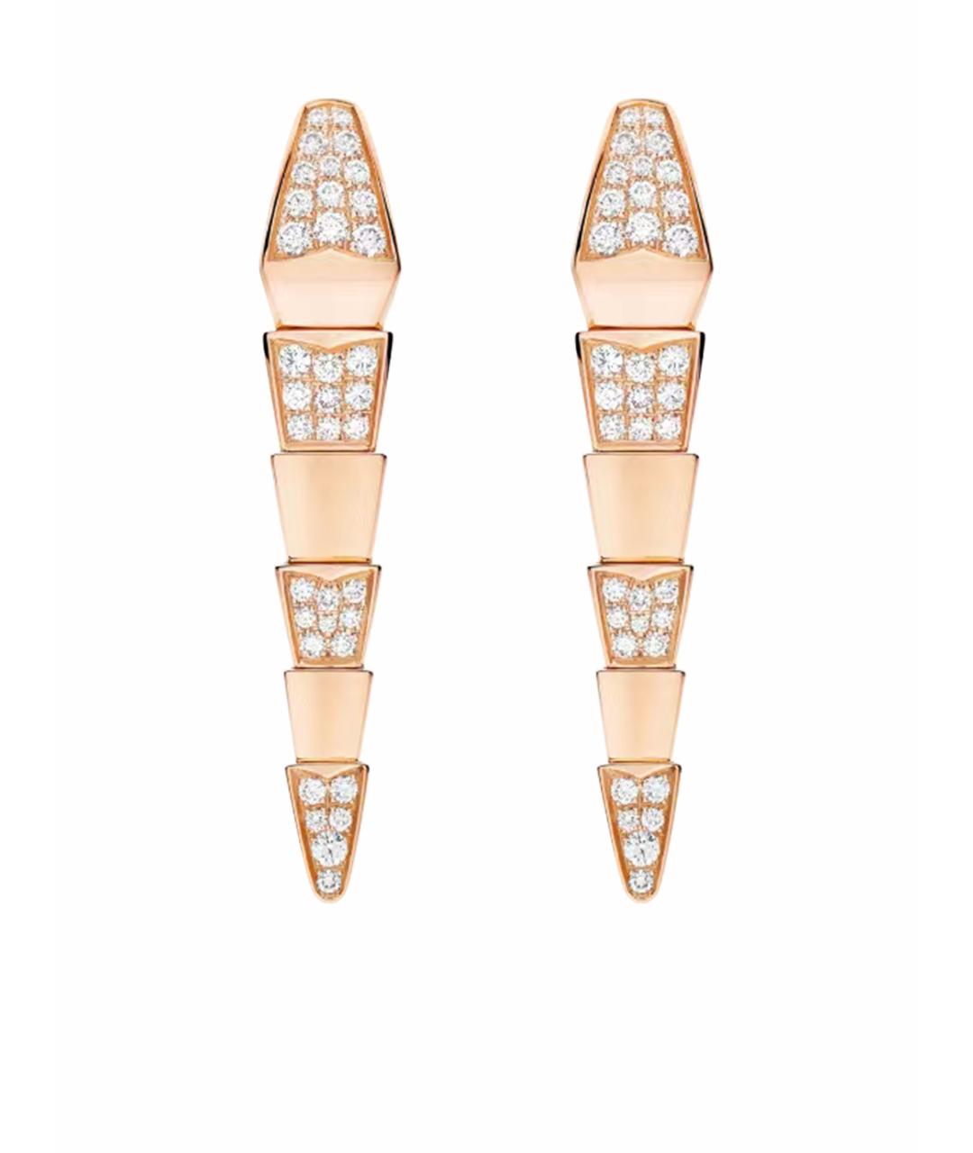 BVLGARI Золотые серьги из розового золота, фото 1