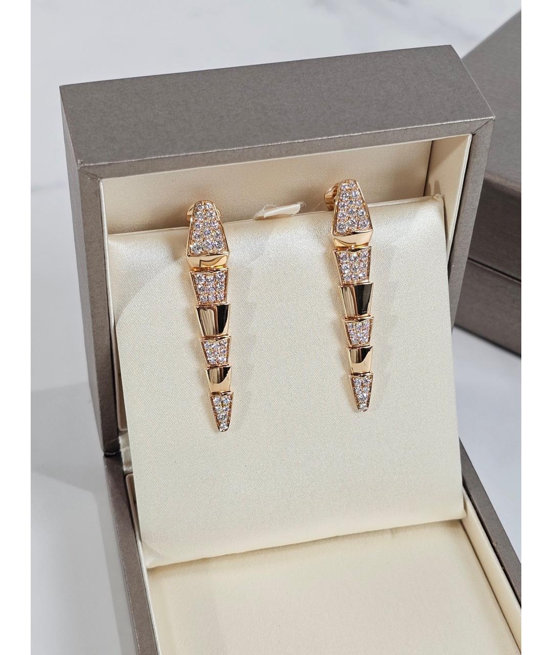 BVLGARI Золотые серьги из розового золота, фото 2