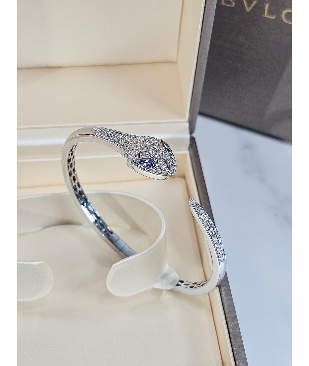 BVLGARI Серебрянный браслет из белого золота, фото 5