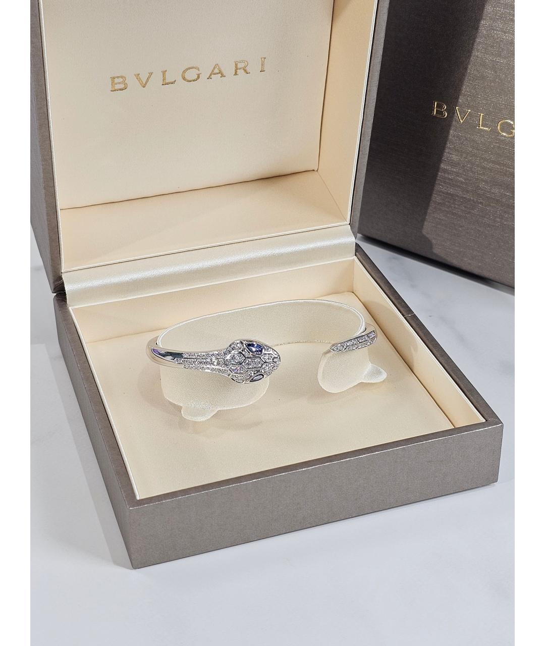 BVLGARI Серебрянный браслет из белого золота, фото 2