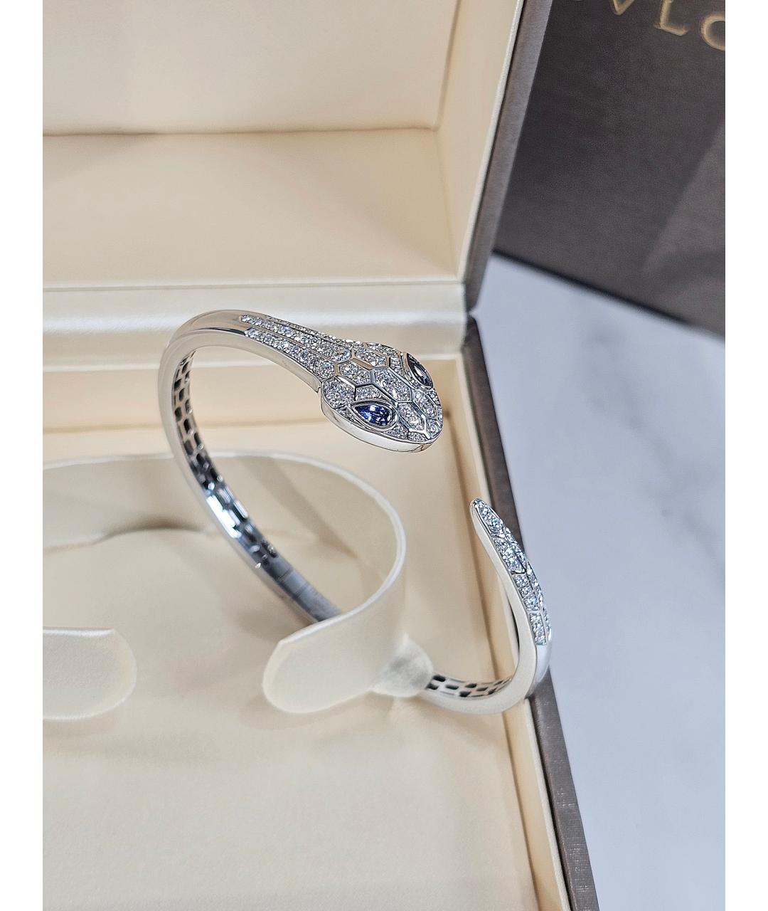 BVLGARI Серебрянный браслет из белого золота, фото 4