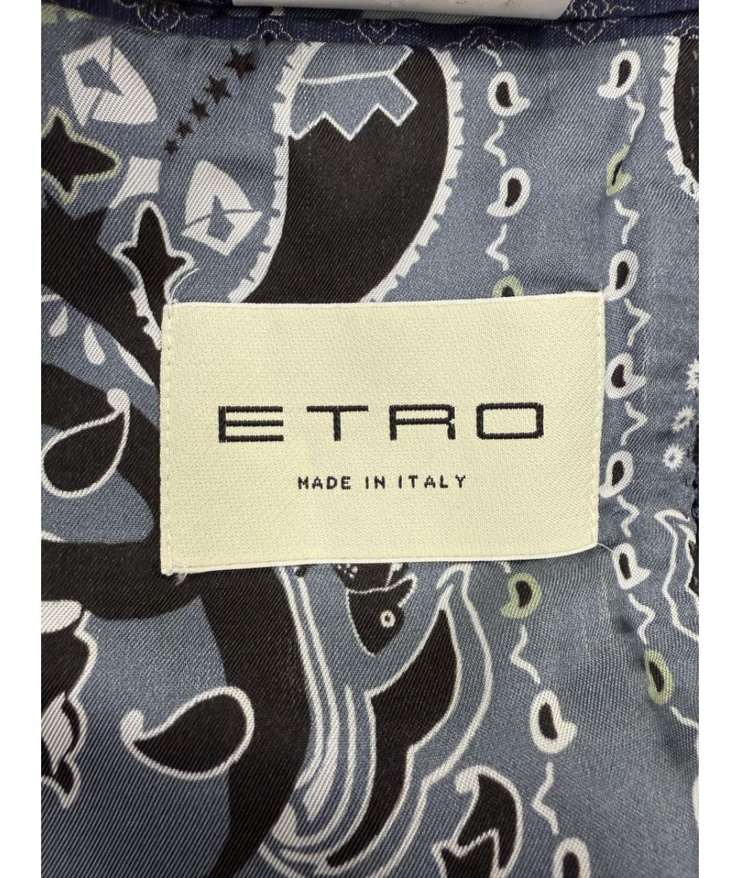 ETRO Темно-синий пиджак, фото 4