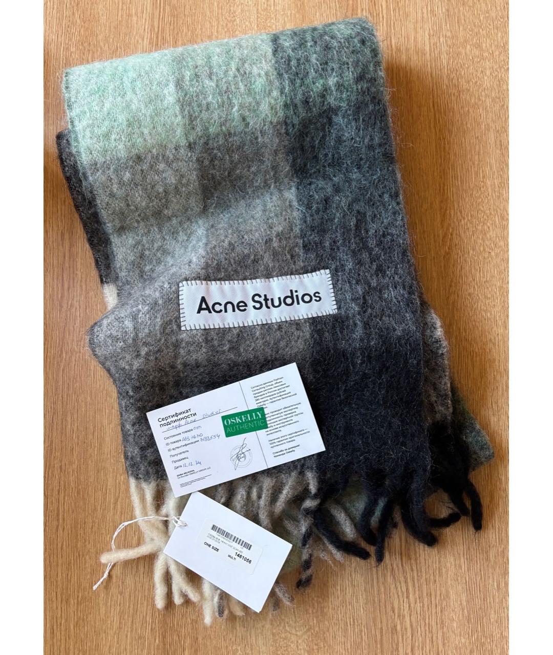 ACNE STUDIOS Мульти шерстяной шарф, фото 4