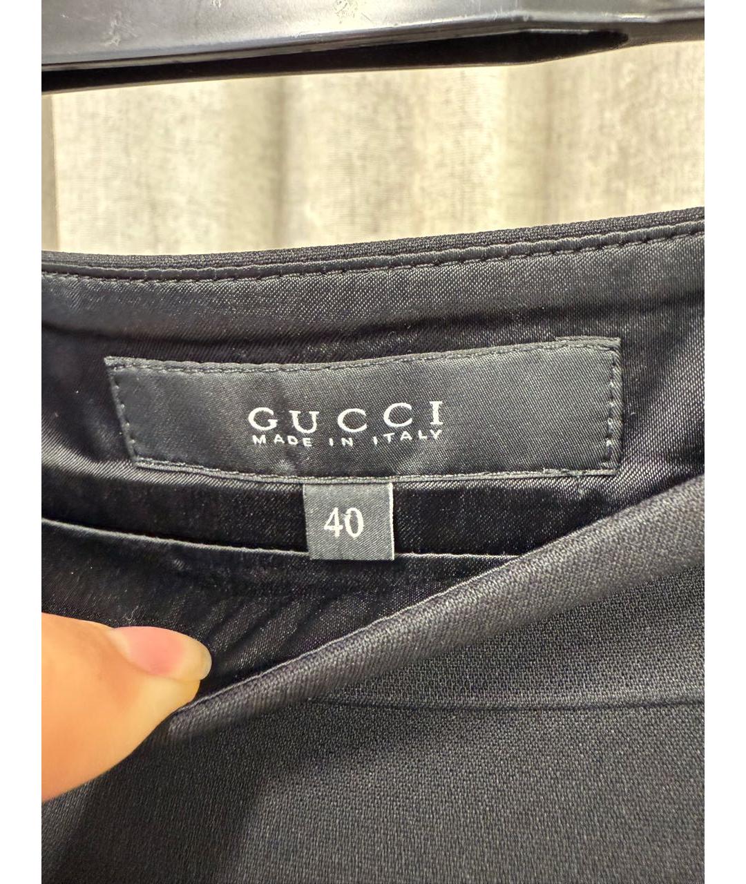 GUCCI Черная юбка мини, фото 4