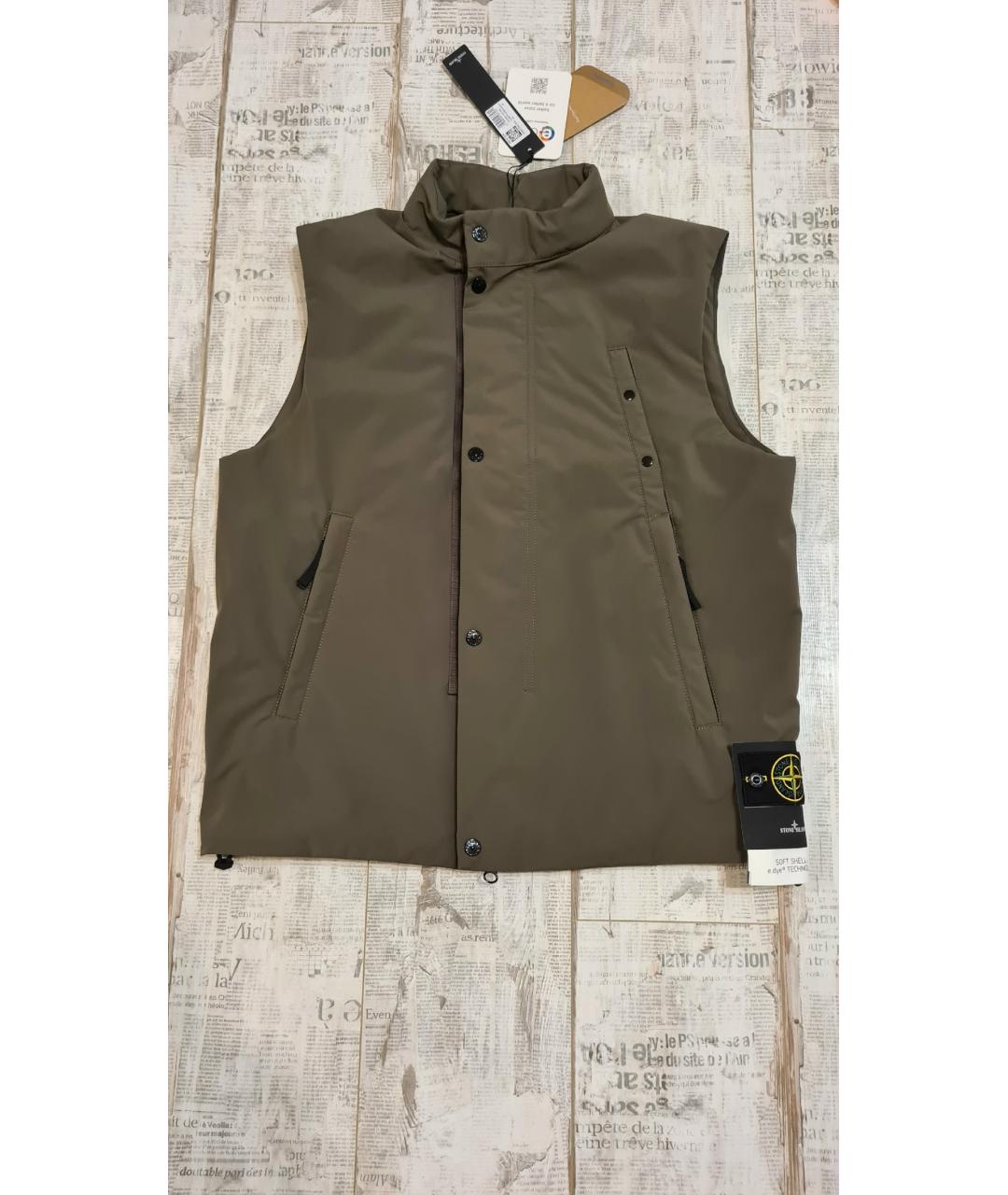 STONE ISLAND Хаки жилет, фото 4