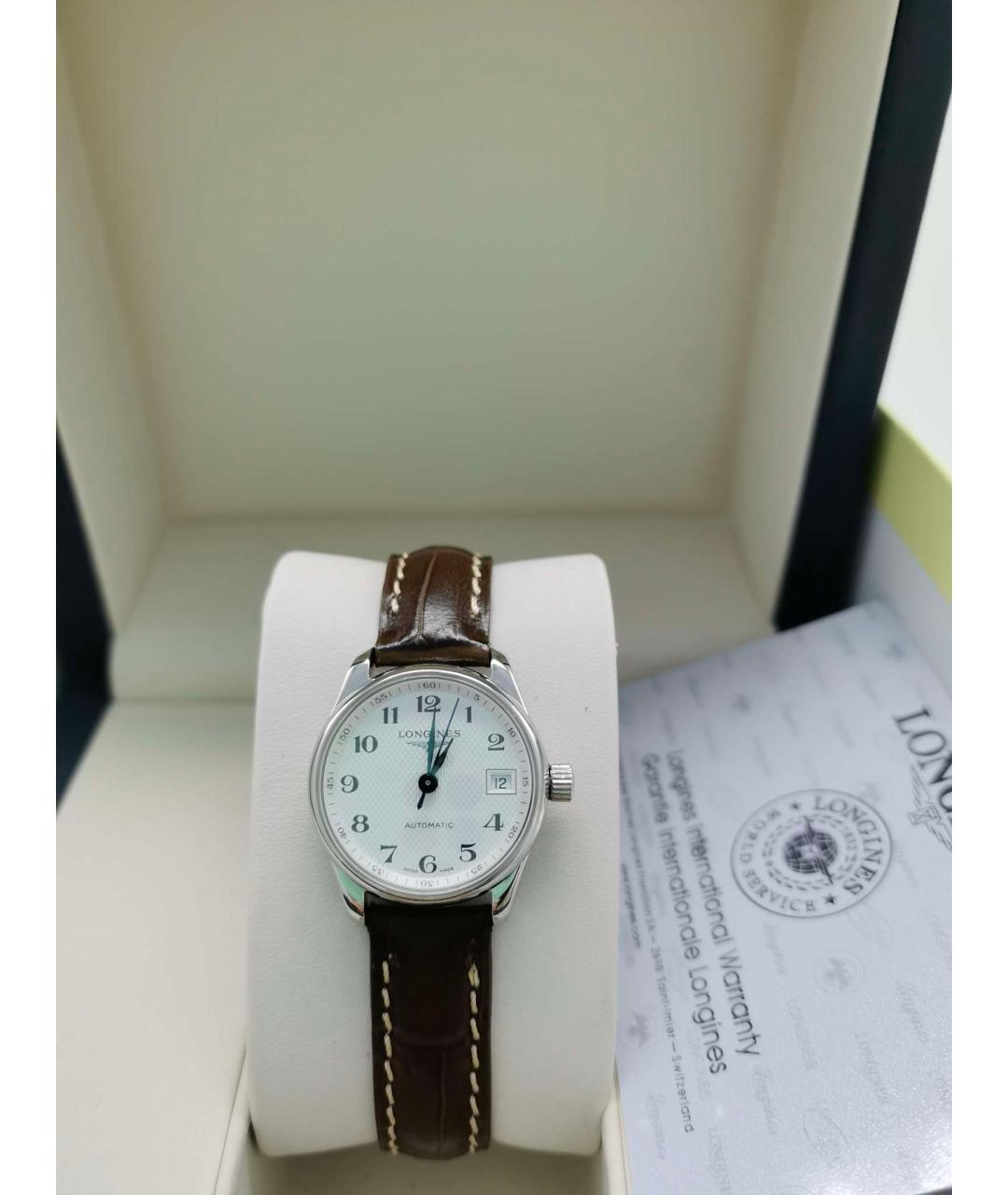 LONGINES Белые металлические часы, фото 2