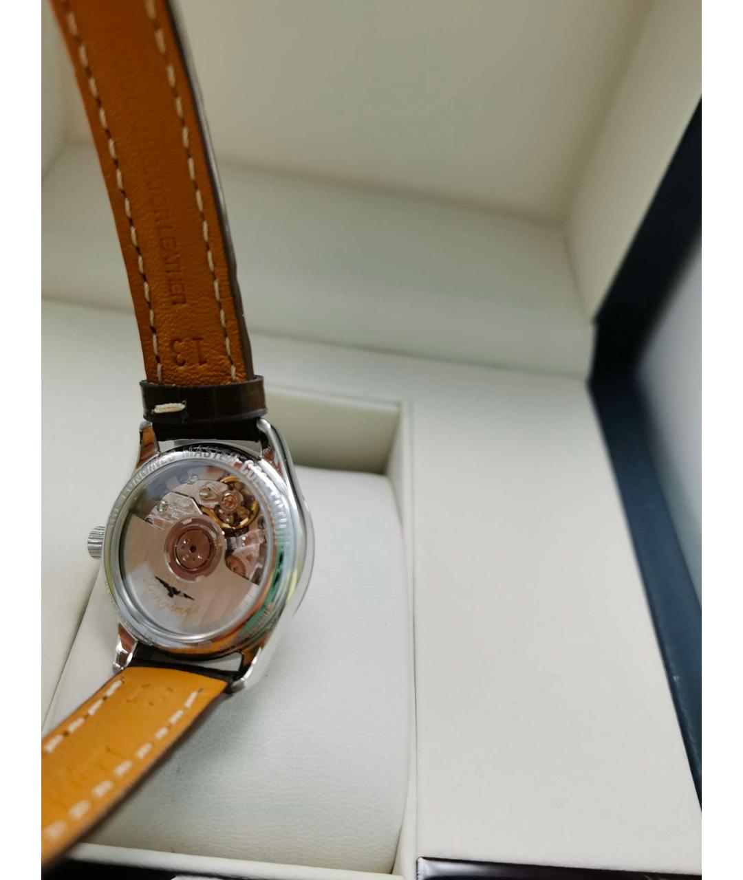 LONGINES Белые металлические часы, фото 7