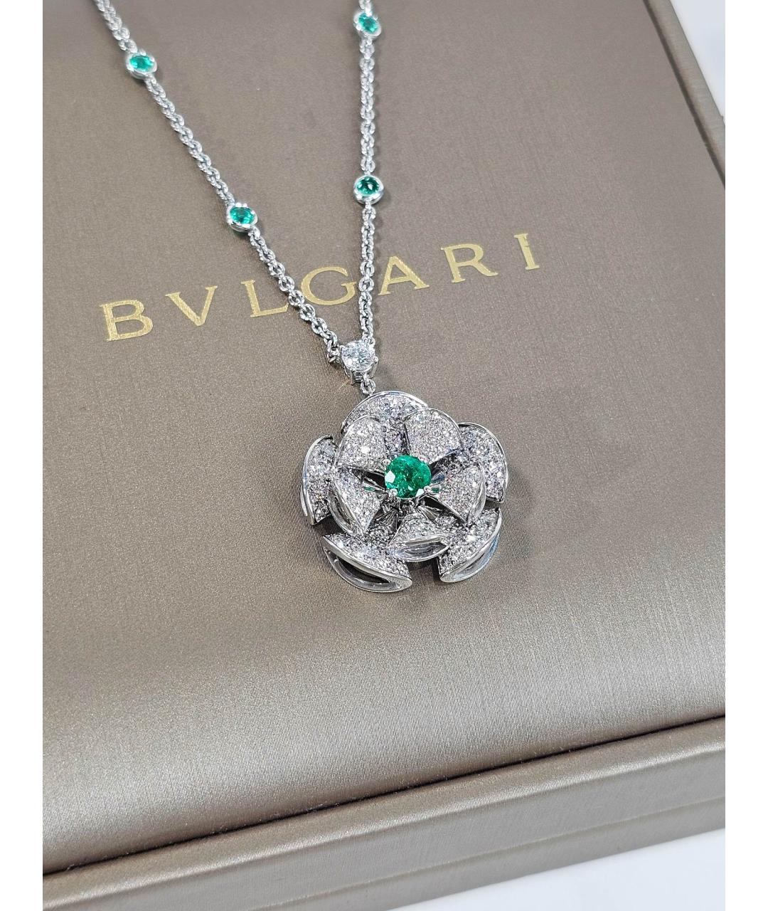 BVLGARI Серебряное колье из белого золота, фото 3