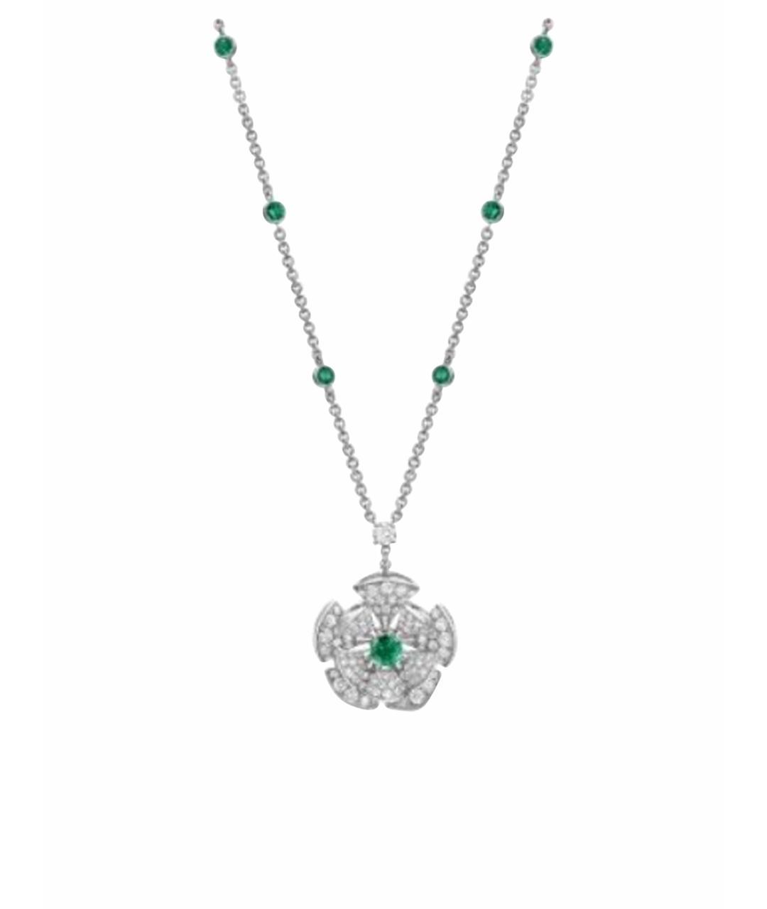 BVLGARI Серебряное колье из белого золота, фото 1