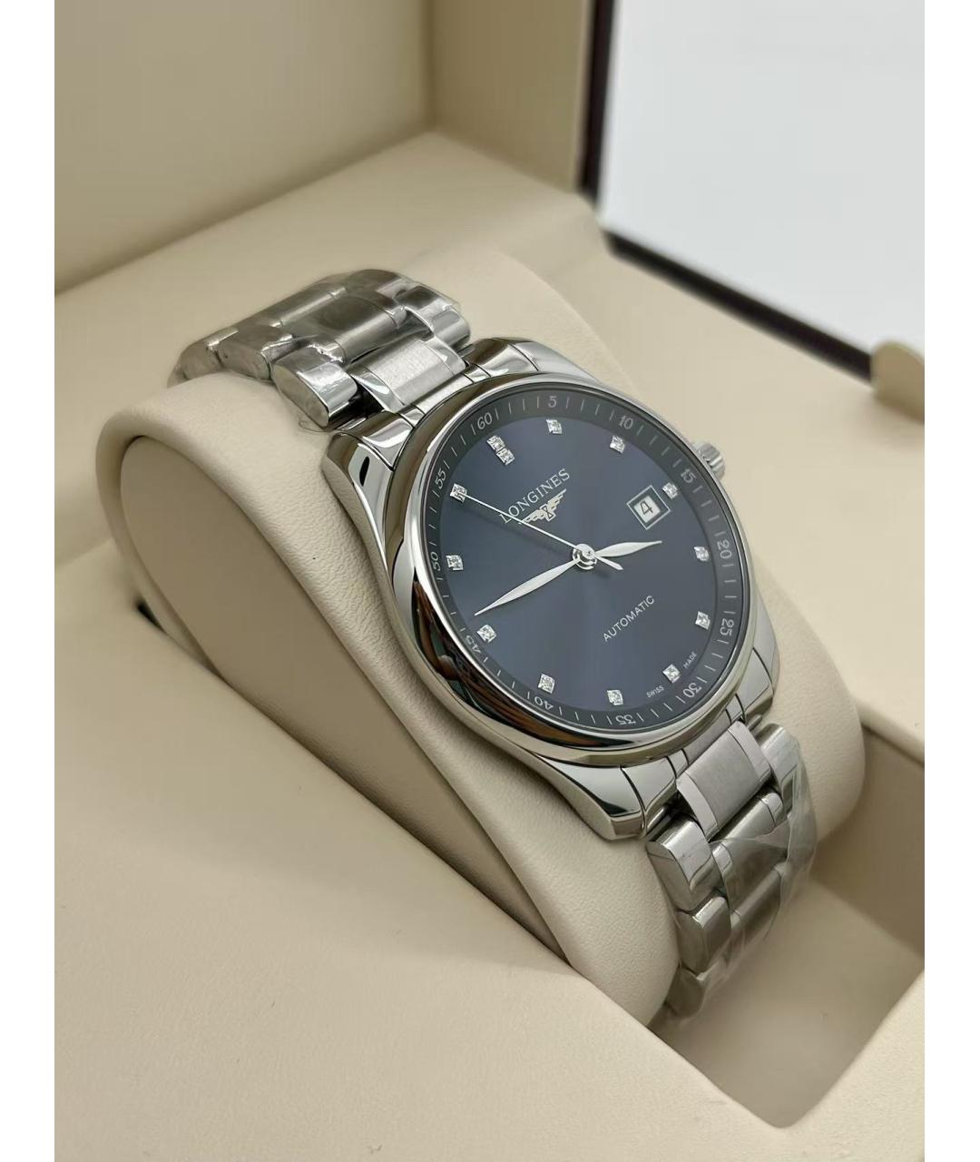 LONGINES Черные металлические часы, фото 6
