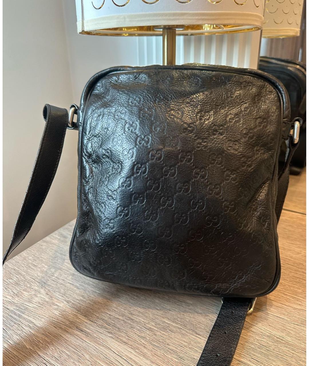 GUCCI Черная кожаная сумка на плечо, фото 2
