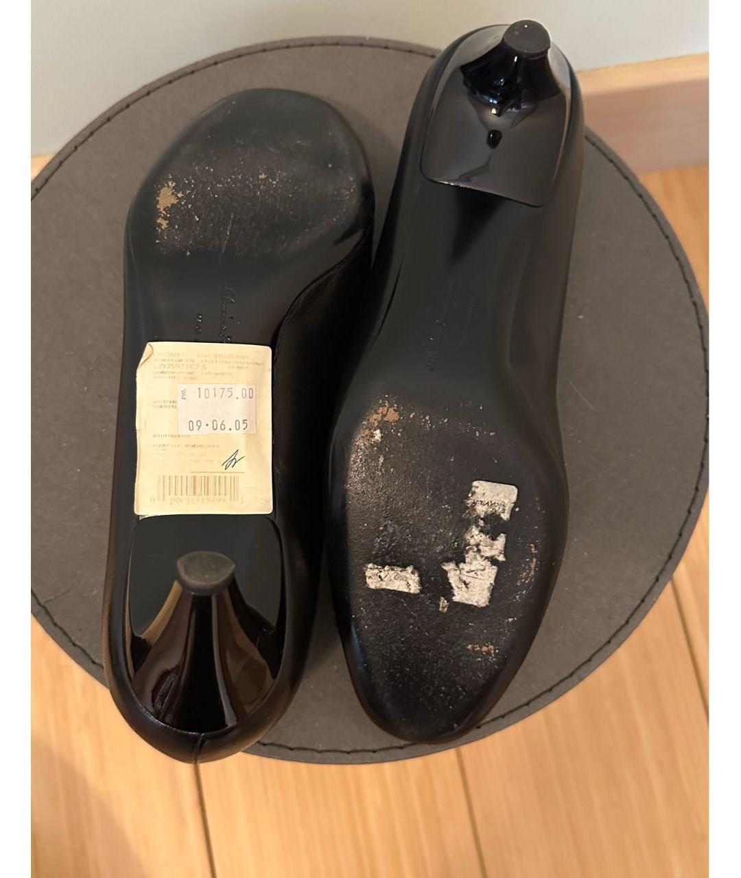 FERRAGAMO Черные кожаные туфли, фото 4