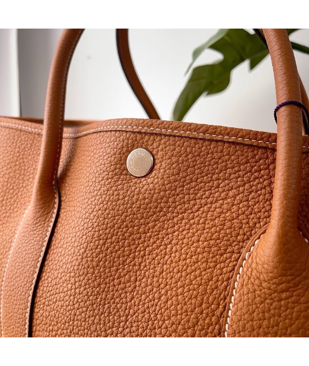 HERMES Коричневая кожаная сумка через плечо, фото 4