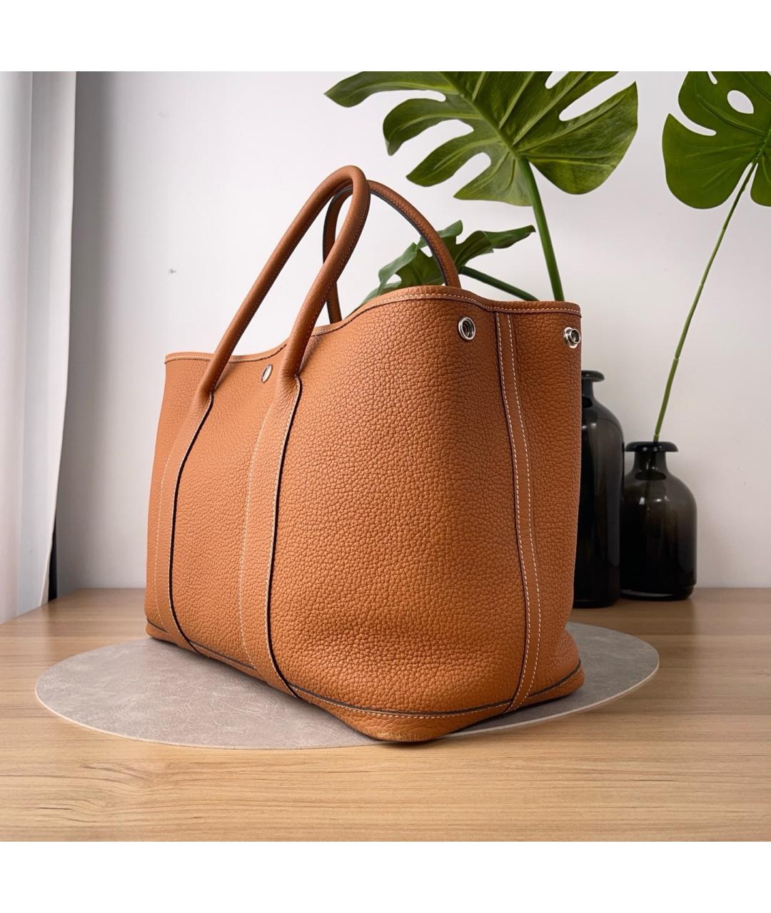 HERMES Коричневая кожаная сумка через плечо, фото 8