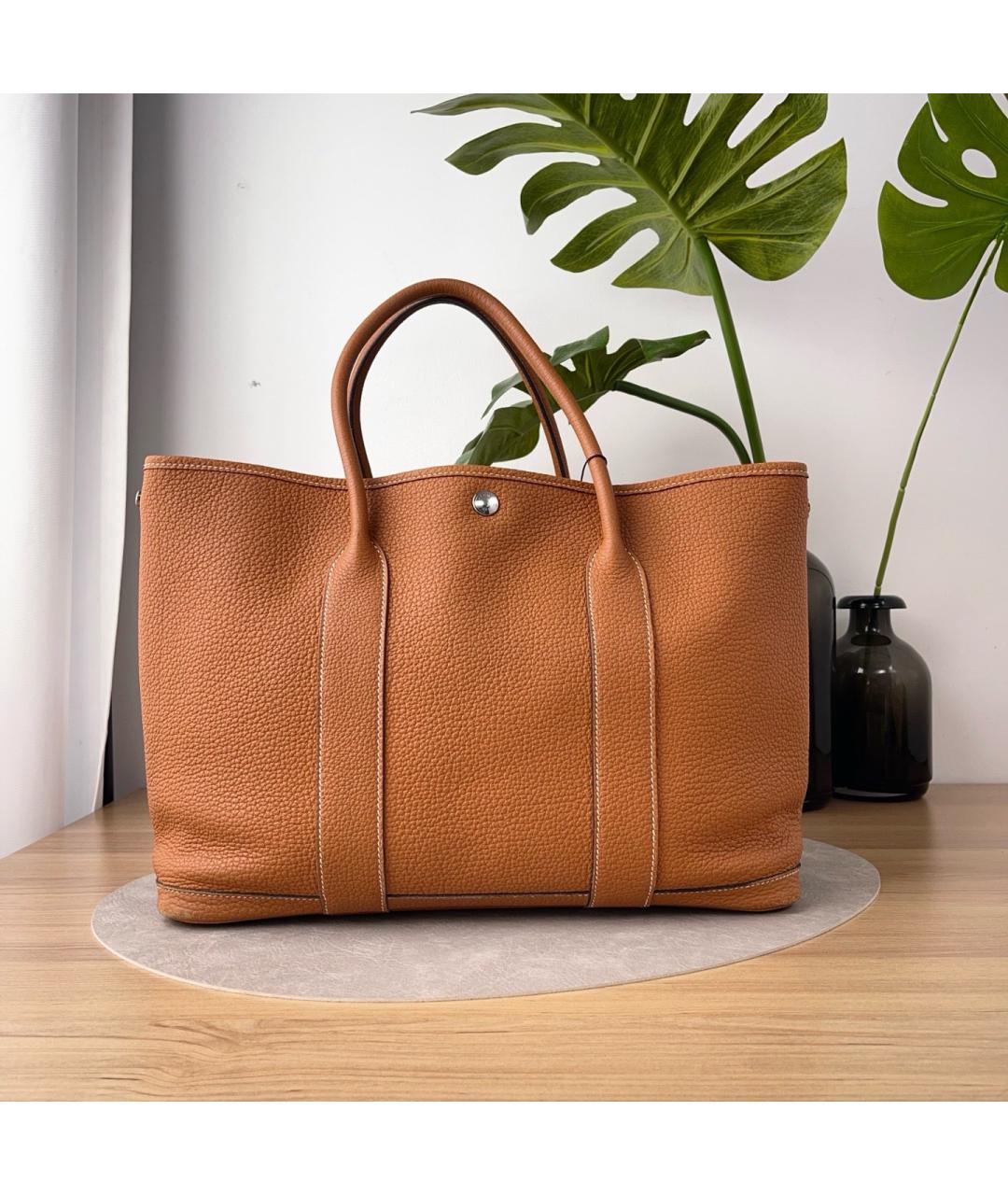HERMES Коричневая кожаная сумка через плечо, фото 5