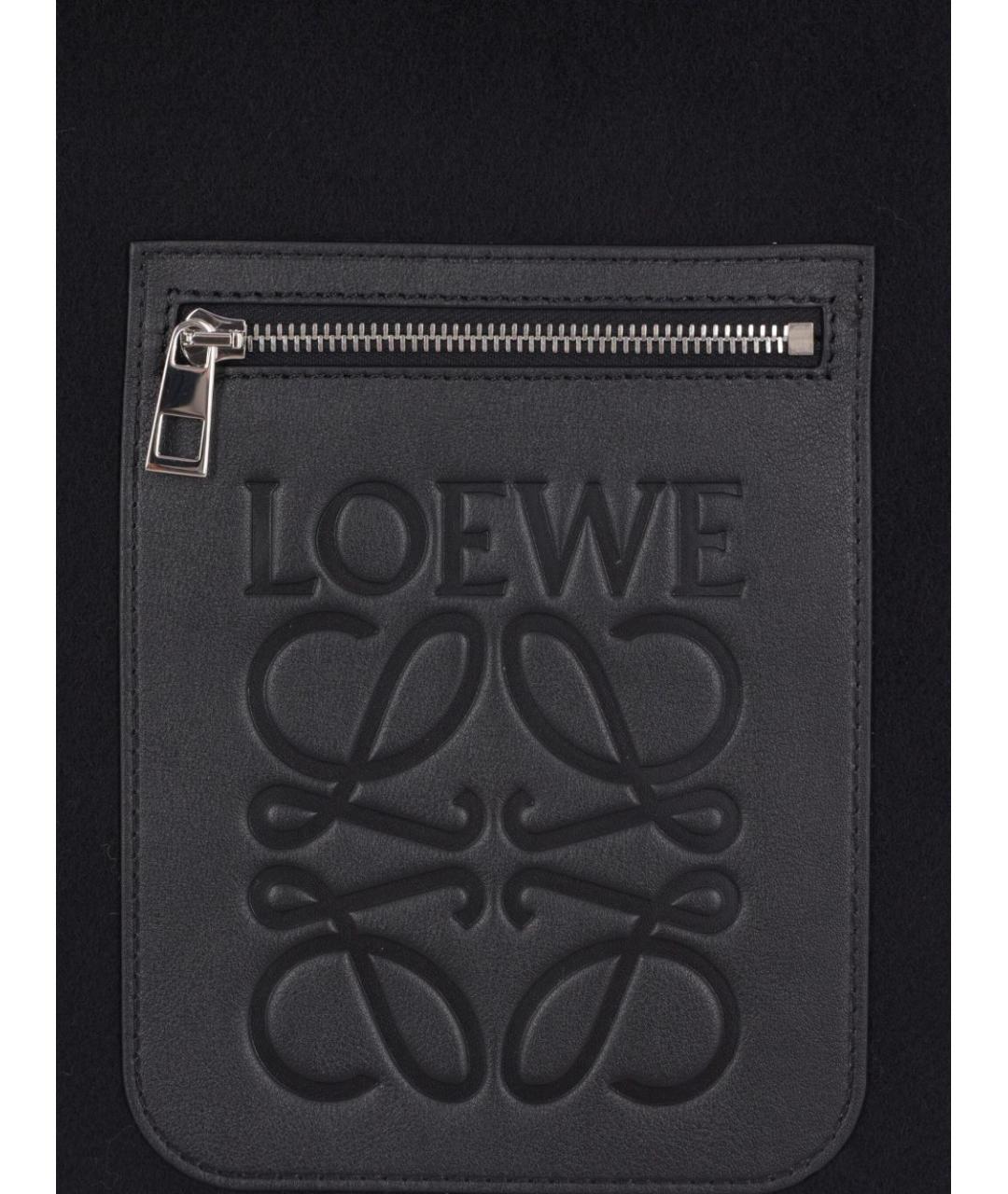 LOEWE Черный шарф, фото 2