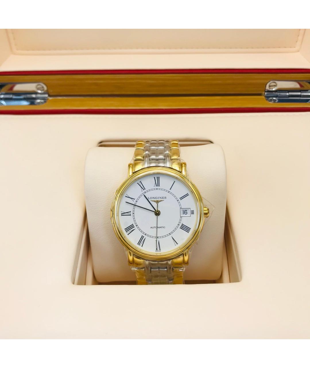 LONGINES Белые позолоченные часы, фото 2