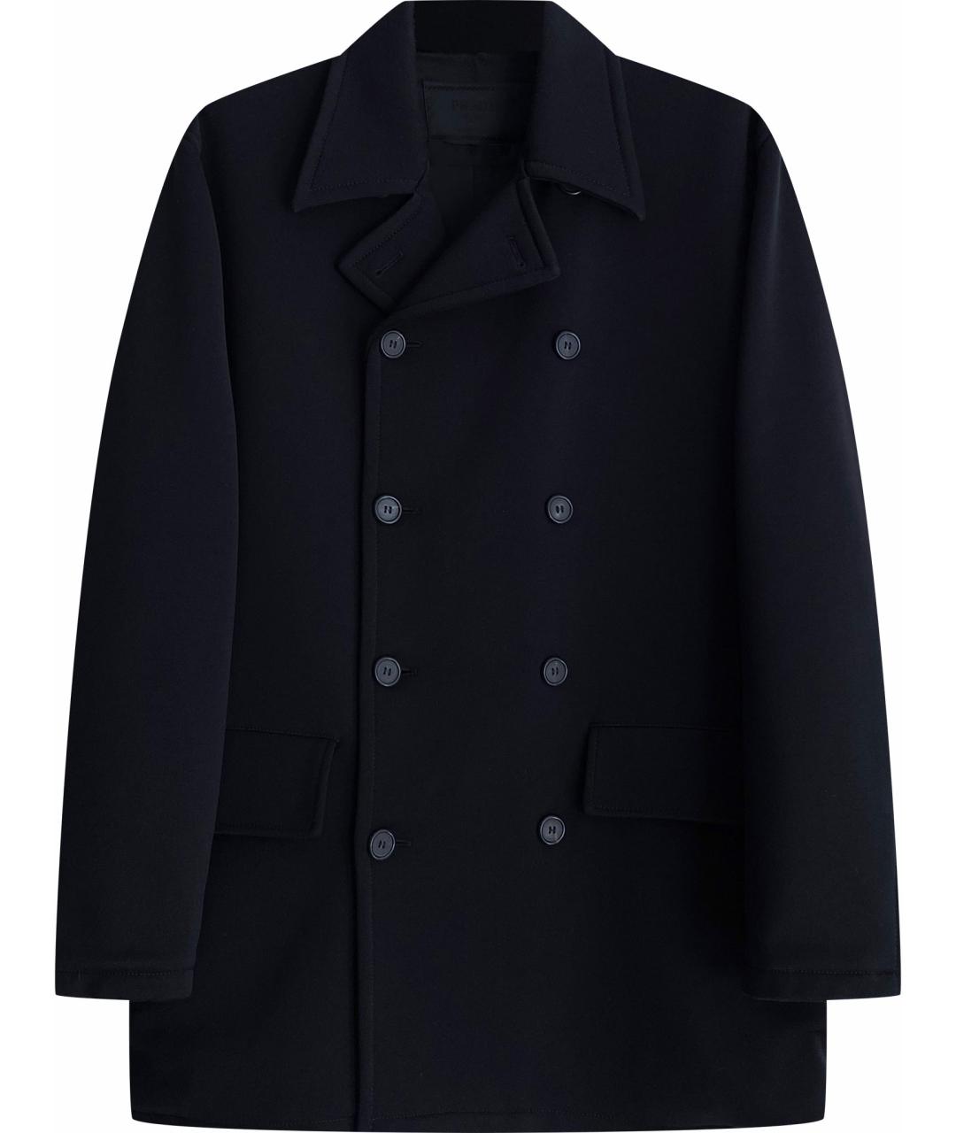 PRADA Черное полиамидовое пальто, фото 1