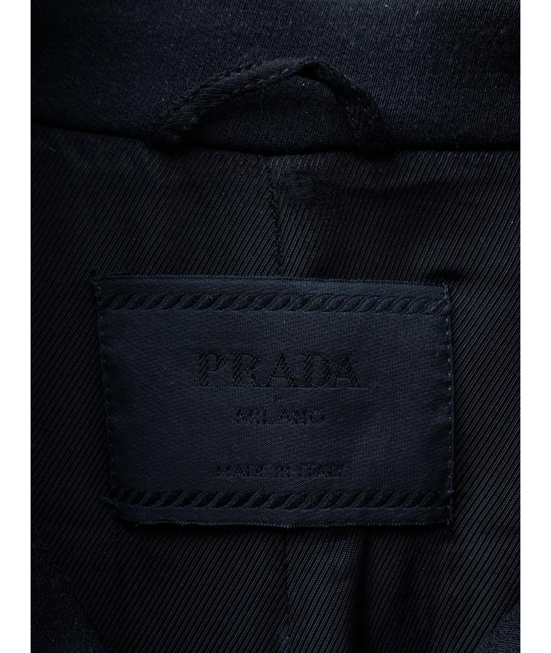 PRADA Черное полиамидовое пальто, фото 8