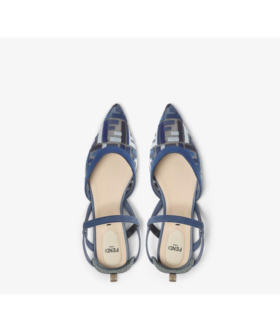 FENDI Синие балетки, фото 3