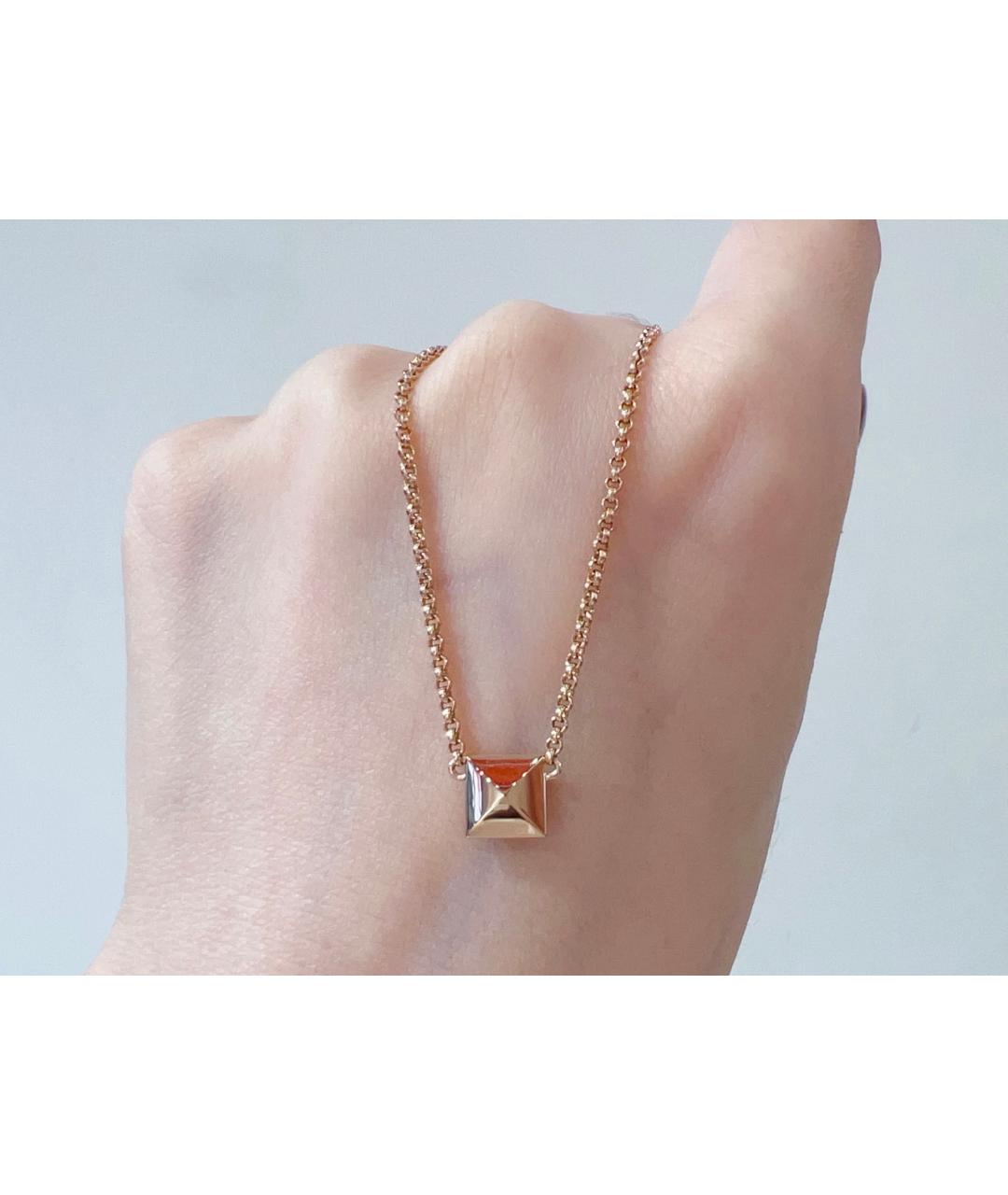 HERMES Золотое колье из розового золота, фото 8