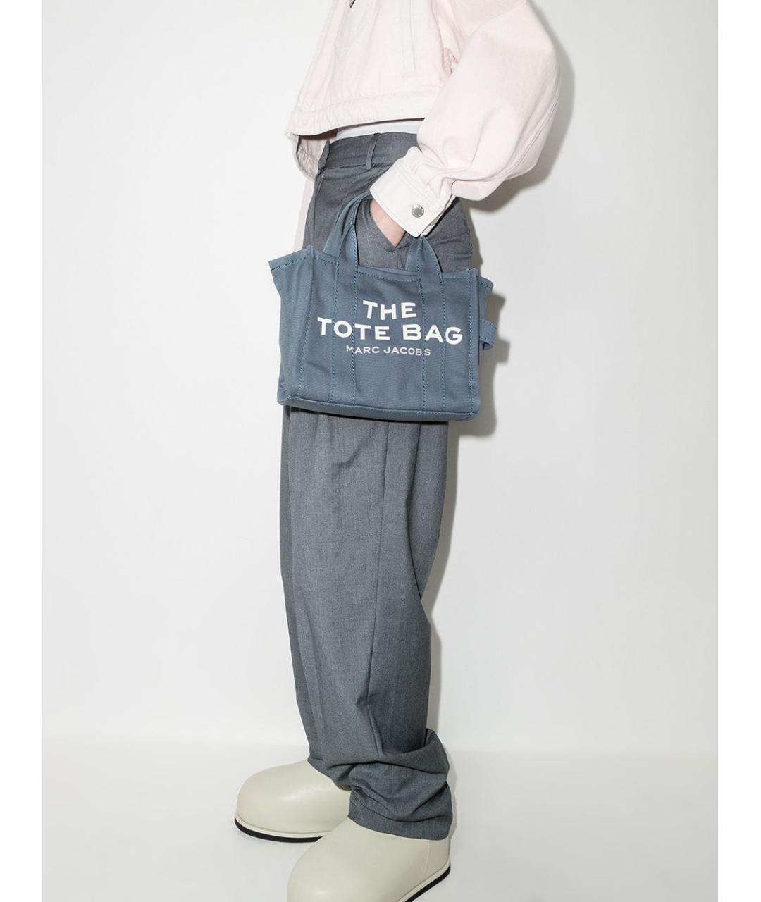 MARC JACOBS Голубая хлопковая сумка тоут, фото 2