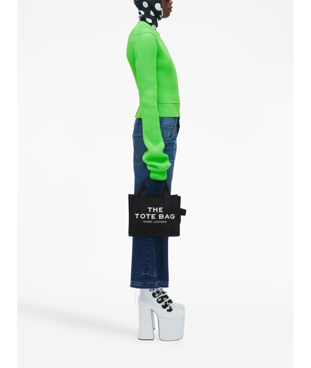 MARC JACOBS Черная хлопковая сумка тоут, фото 7