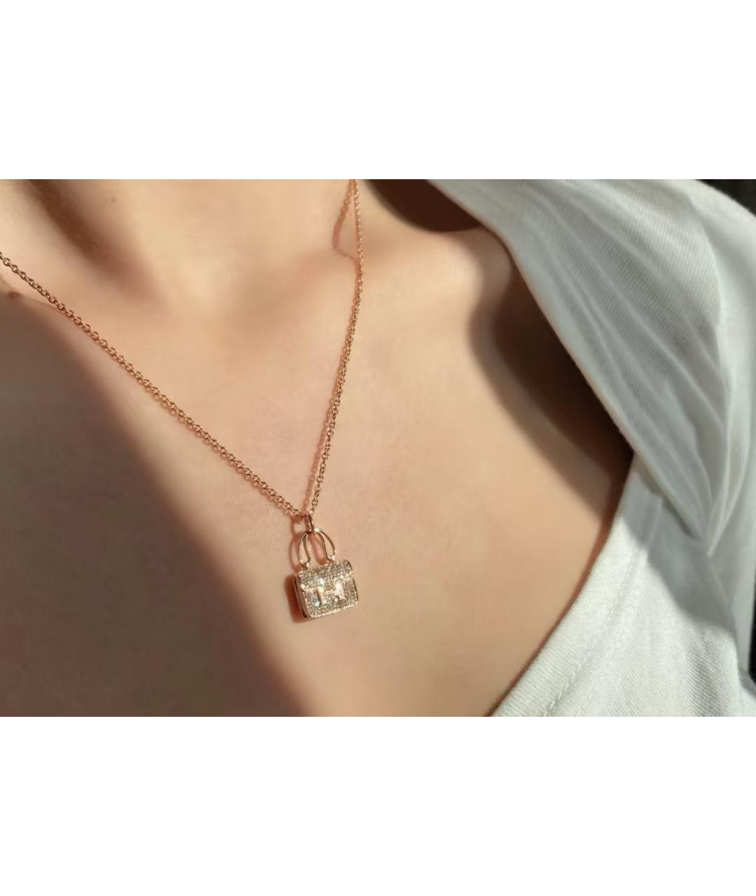 HERMES Золотое колье из розового золота, фото 7