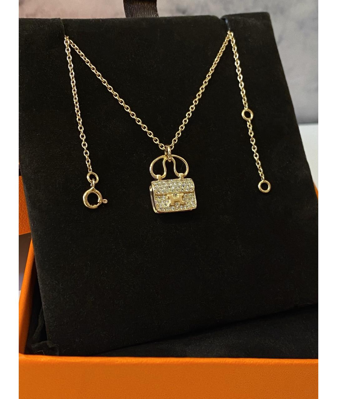 HERMES Золотое колье из розового золота, фото 3