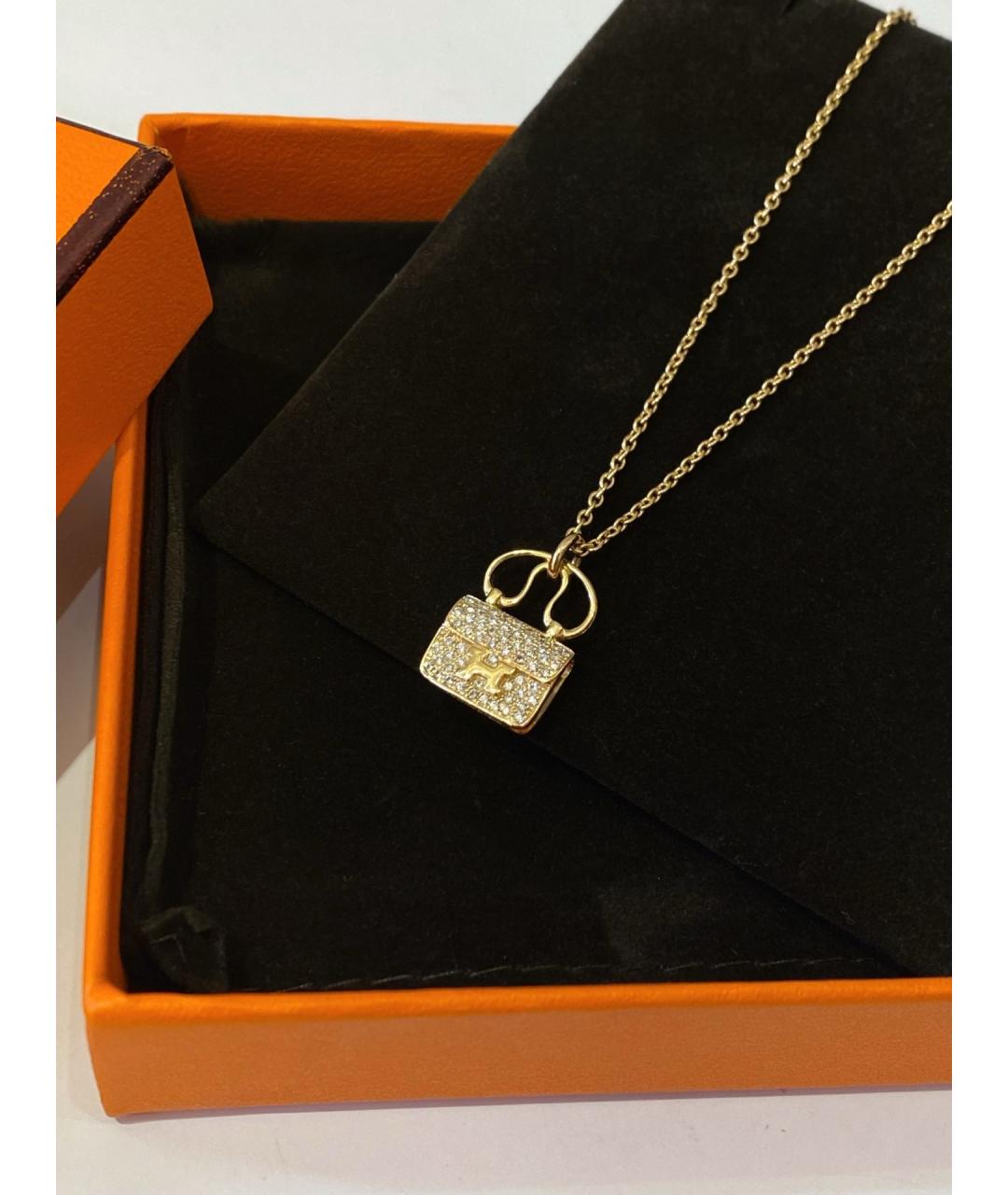 HERMES Золотое колье из розового золота, фото 5