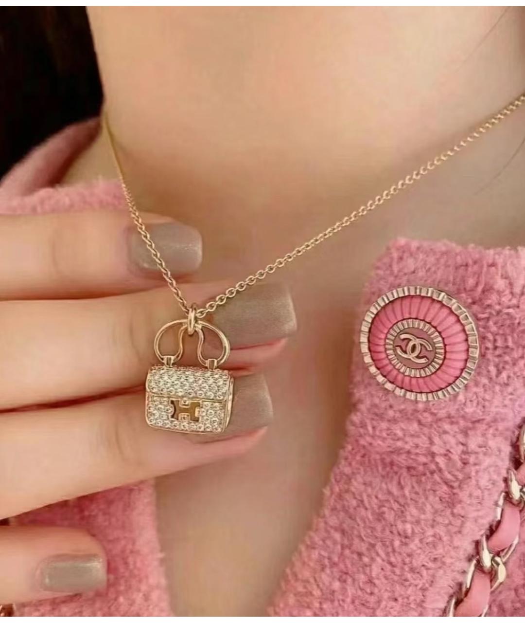 HERMES Золотое колье из розового золота, фото 8