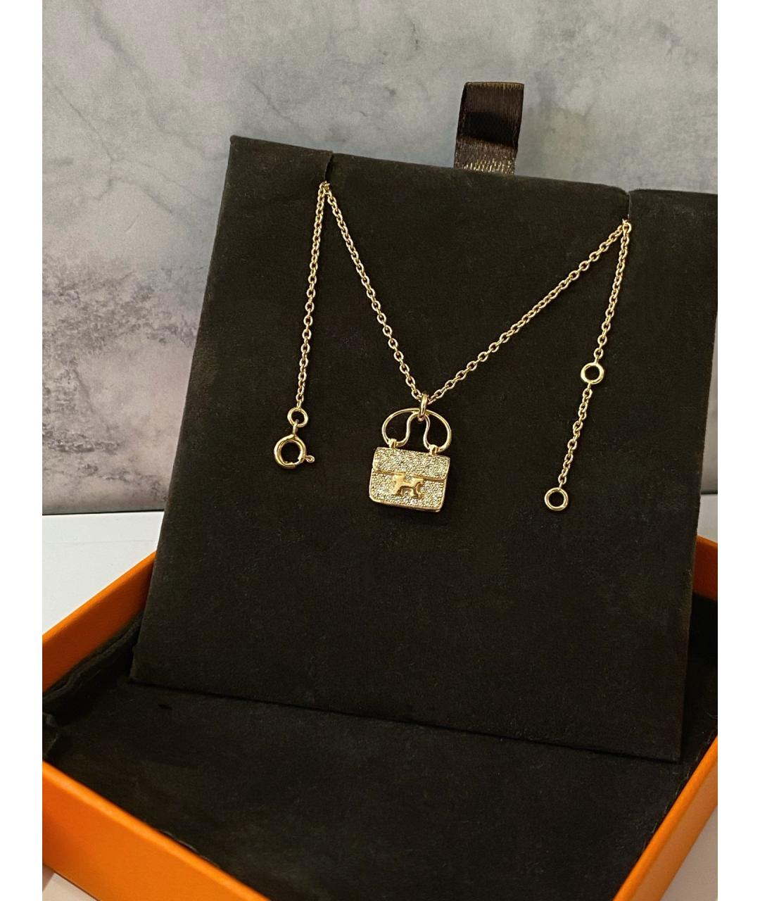 HERMES Золотое колье из розового золота, фото 2