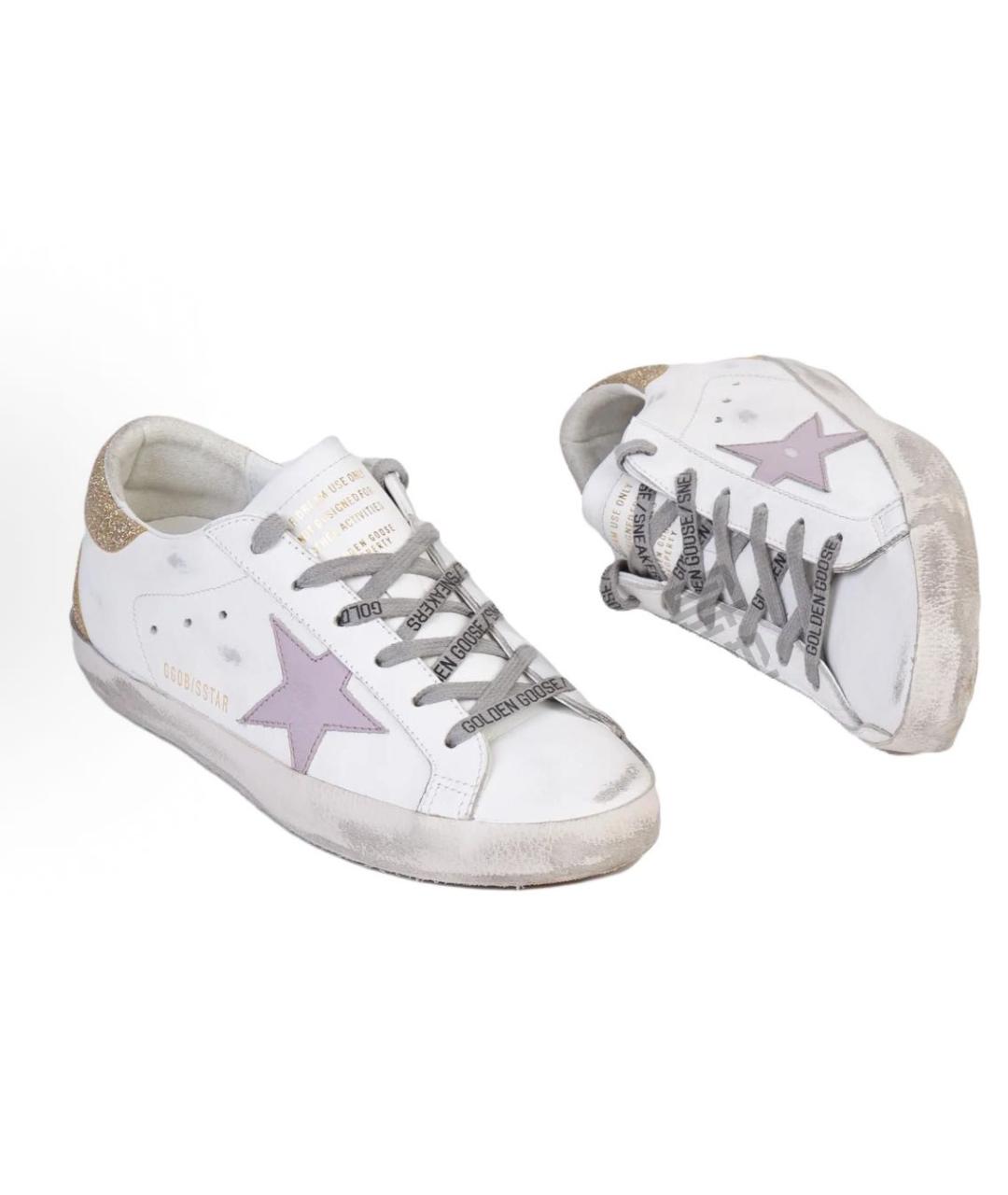 GOLDEN GOOSE DELUXE BRAND Белые кожаные кеды, фото 2