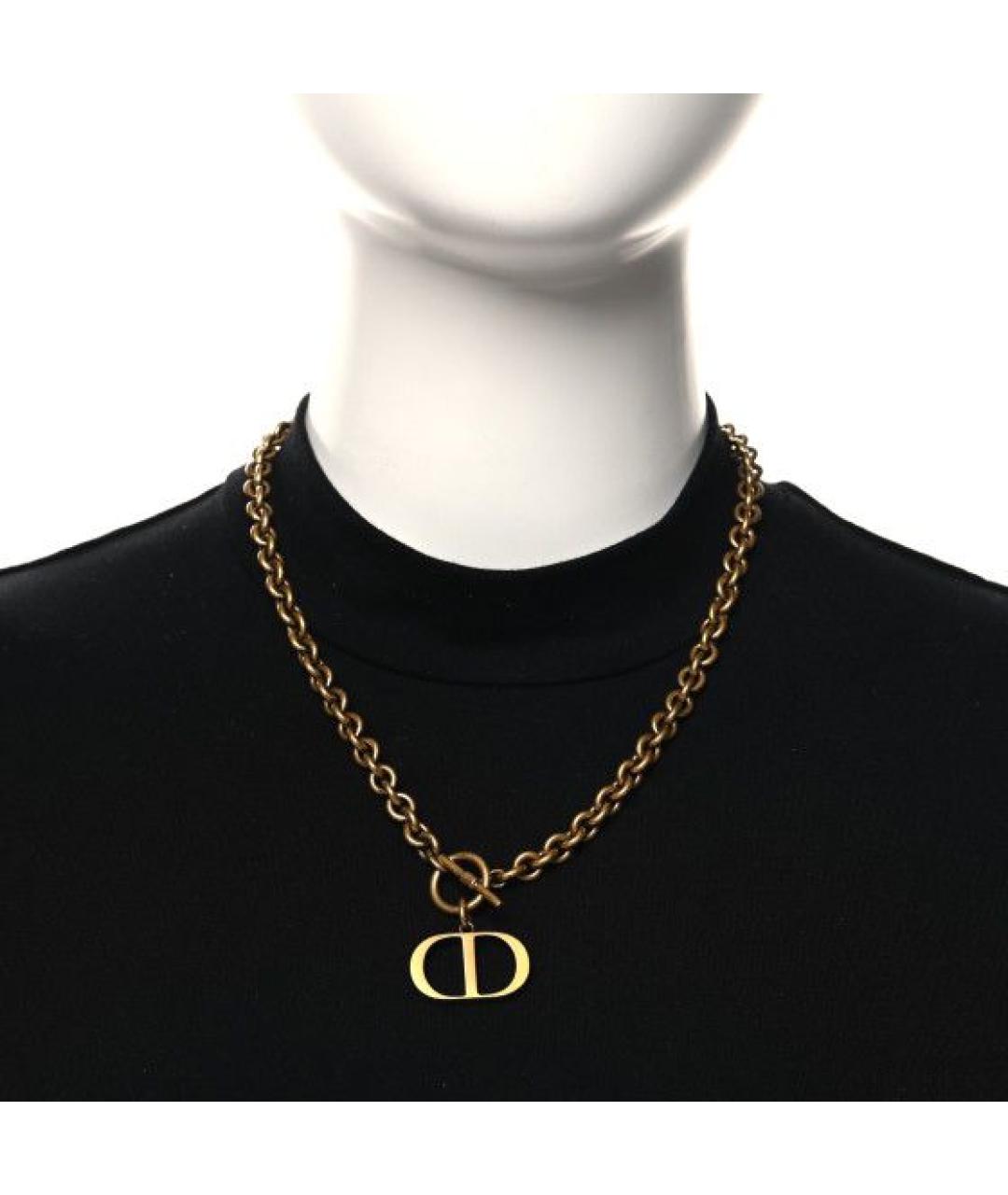 CHRISTIAN DIOR Золотое металлическое колье, фото 4