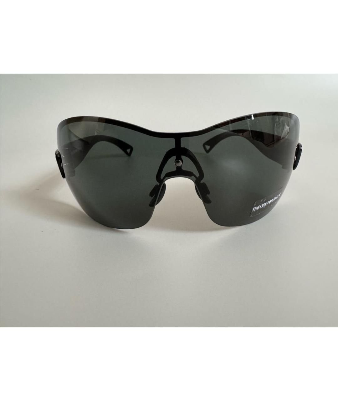 EMPORIO ARMANI Черные пластиковые солнцезащитные очки, фото 9