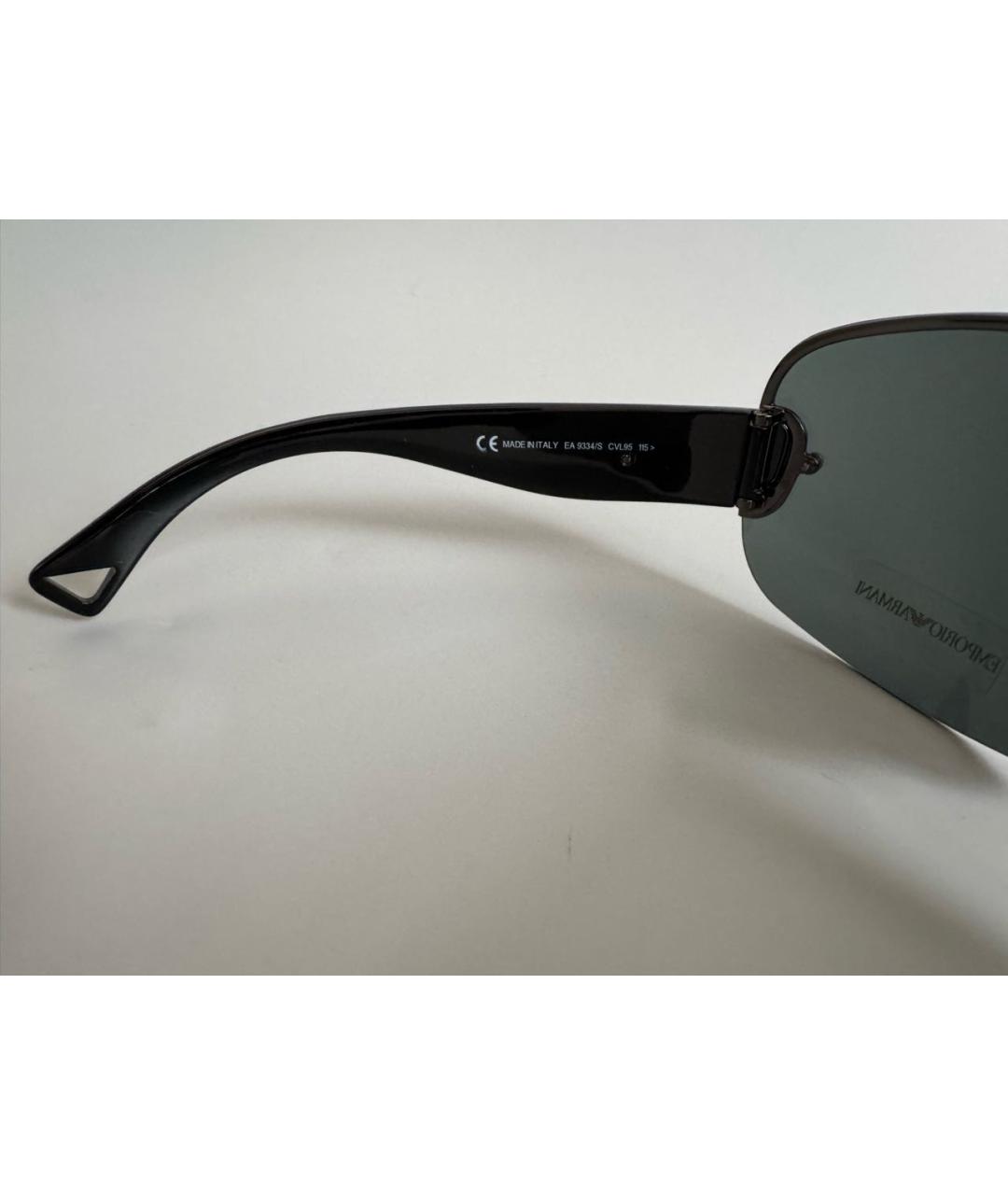 EMPORIO ARMANI Черные пластиковые солнцезащитные очки, фото 5