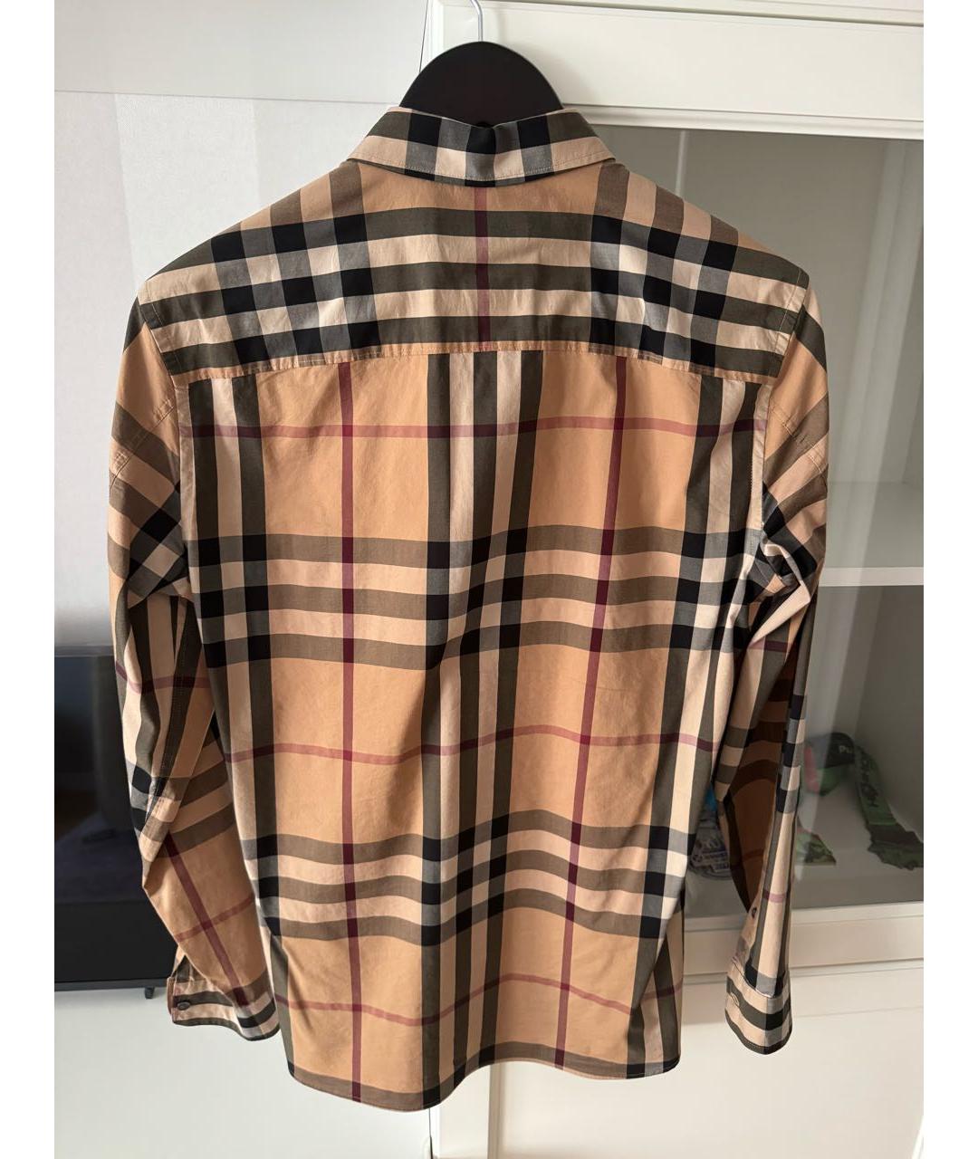 BURBERRY Бежевая хлопковая кэжуал рубашка, фото 2