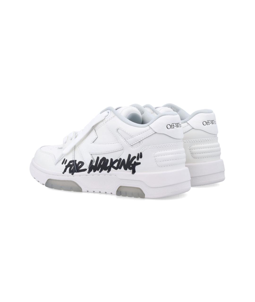 OFF-WHITE Белые синтетические низкие кроссовки / кеды, фото 4