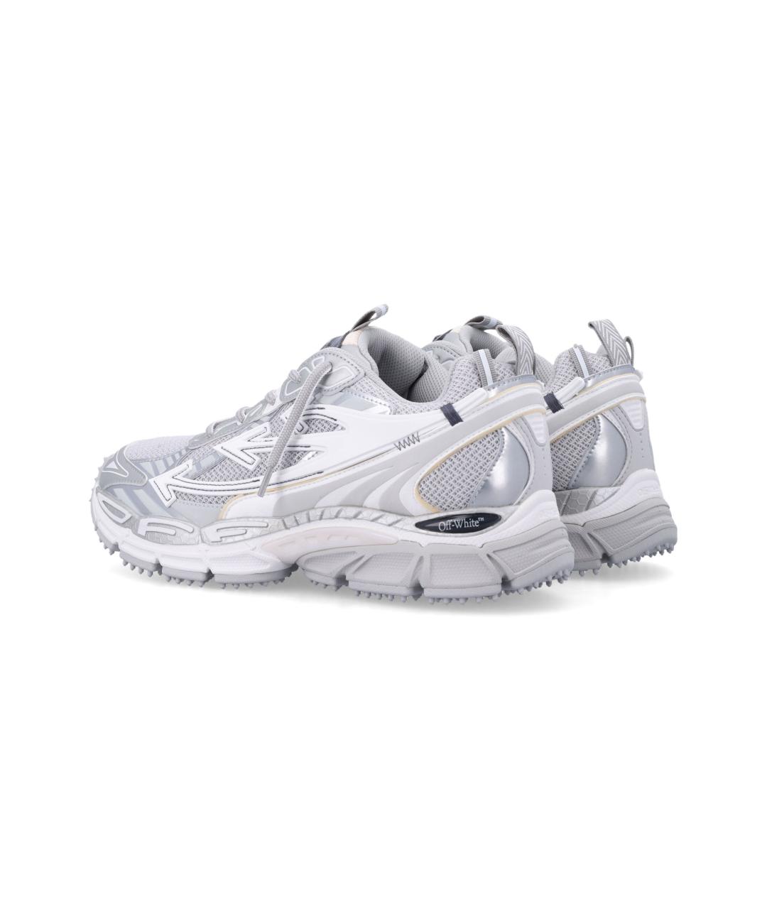 OFF-WHITE Серые синтетические низкие кроссовки / кеды, фото 4
