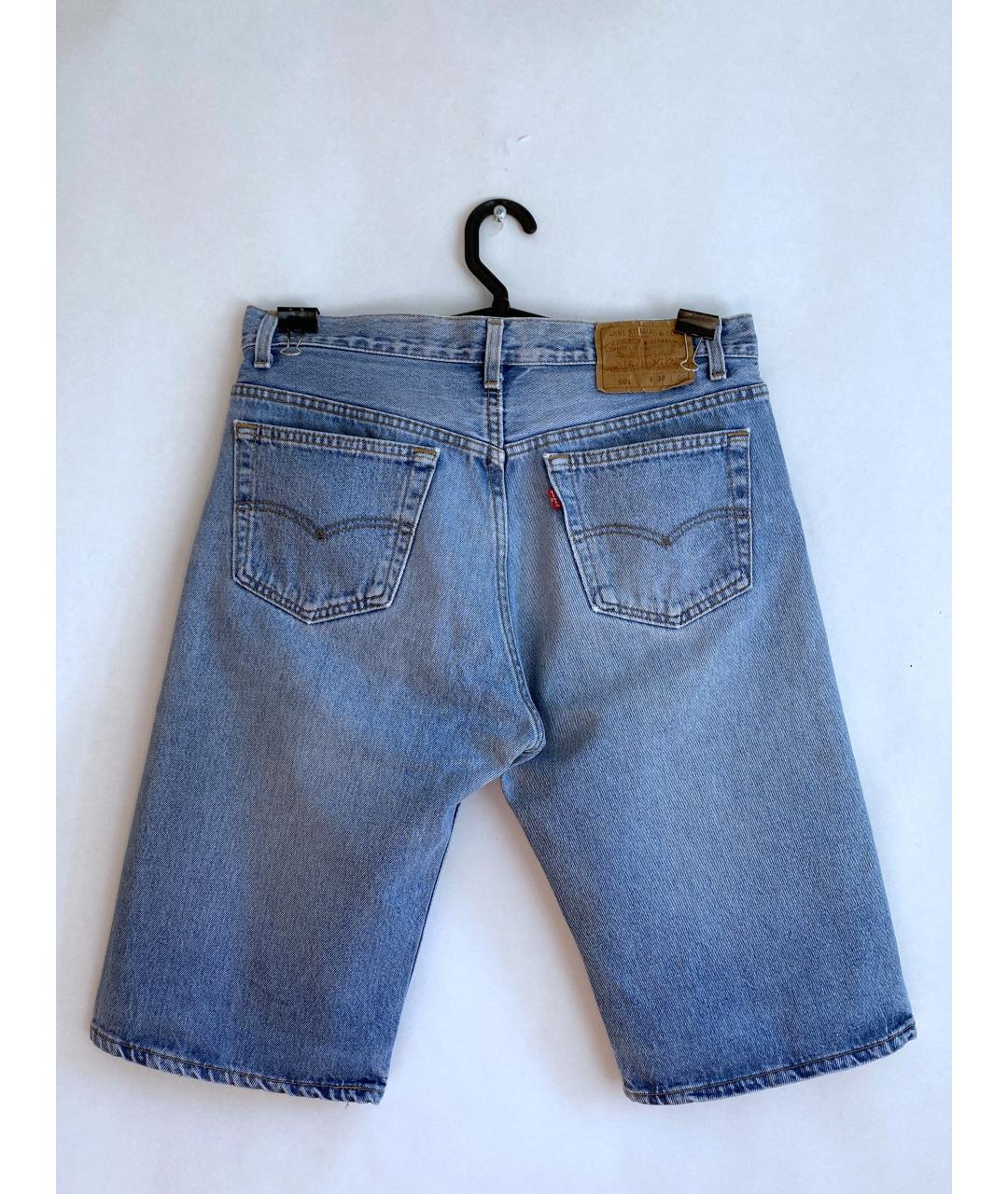 LEVI'S Голубые деним шорты, фото 2