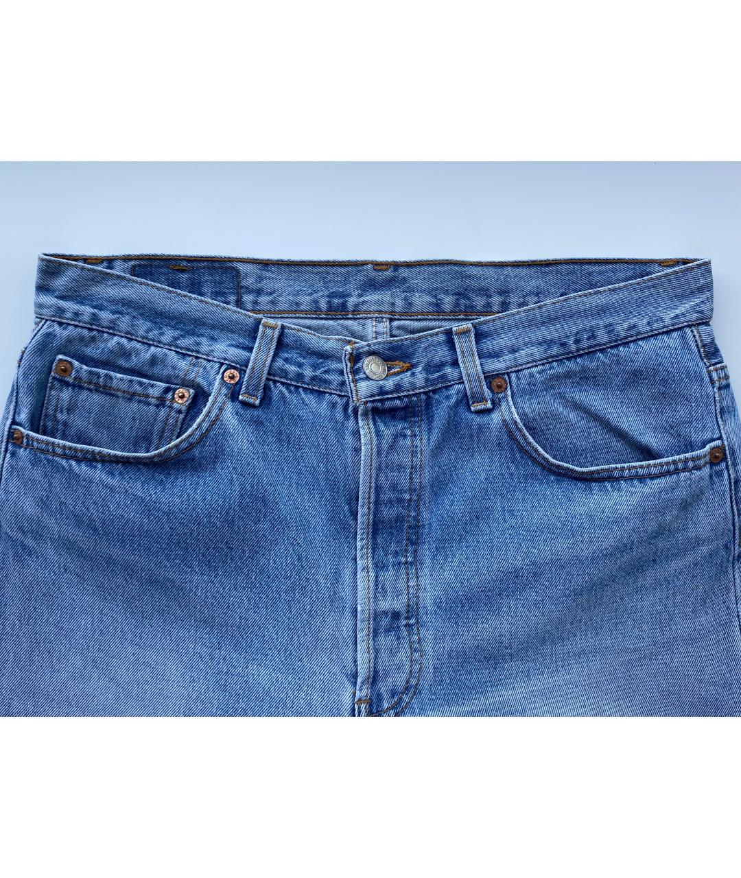 LEVI'S Голубые деним шорты, фото 3