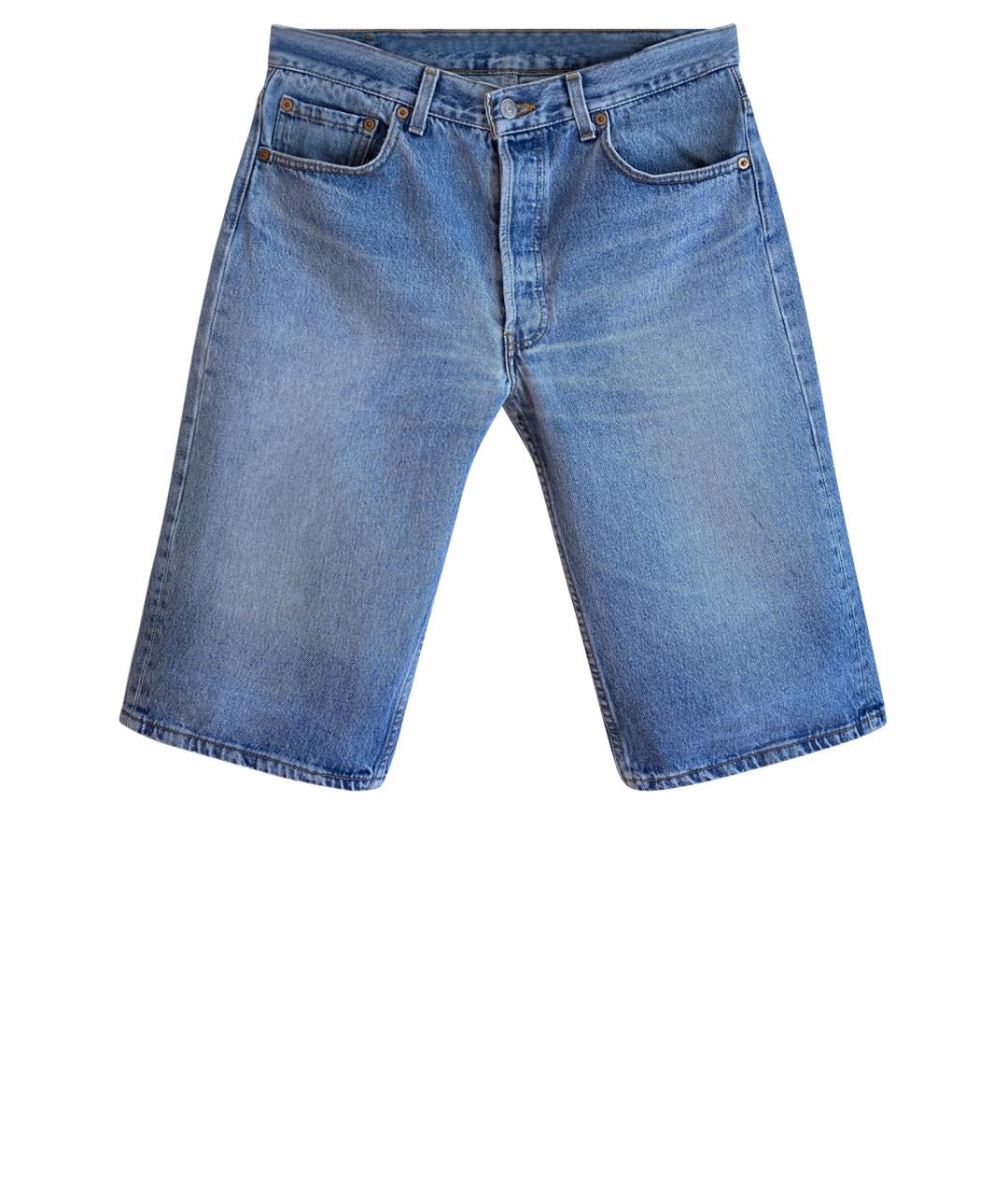 LEVI'S Голубые деним шорты, фото 1