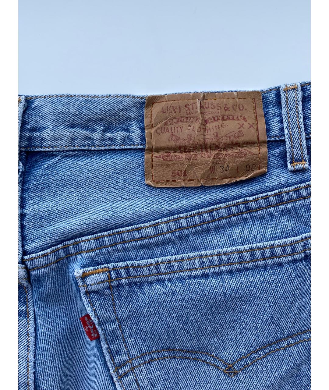 LEVI'S Голубые деним шорты, фото 5