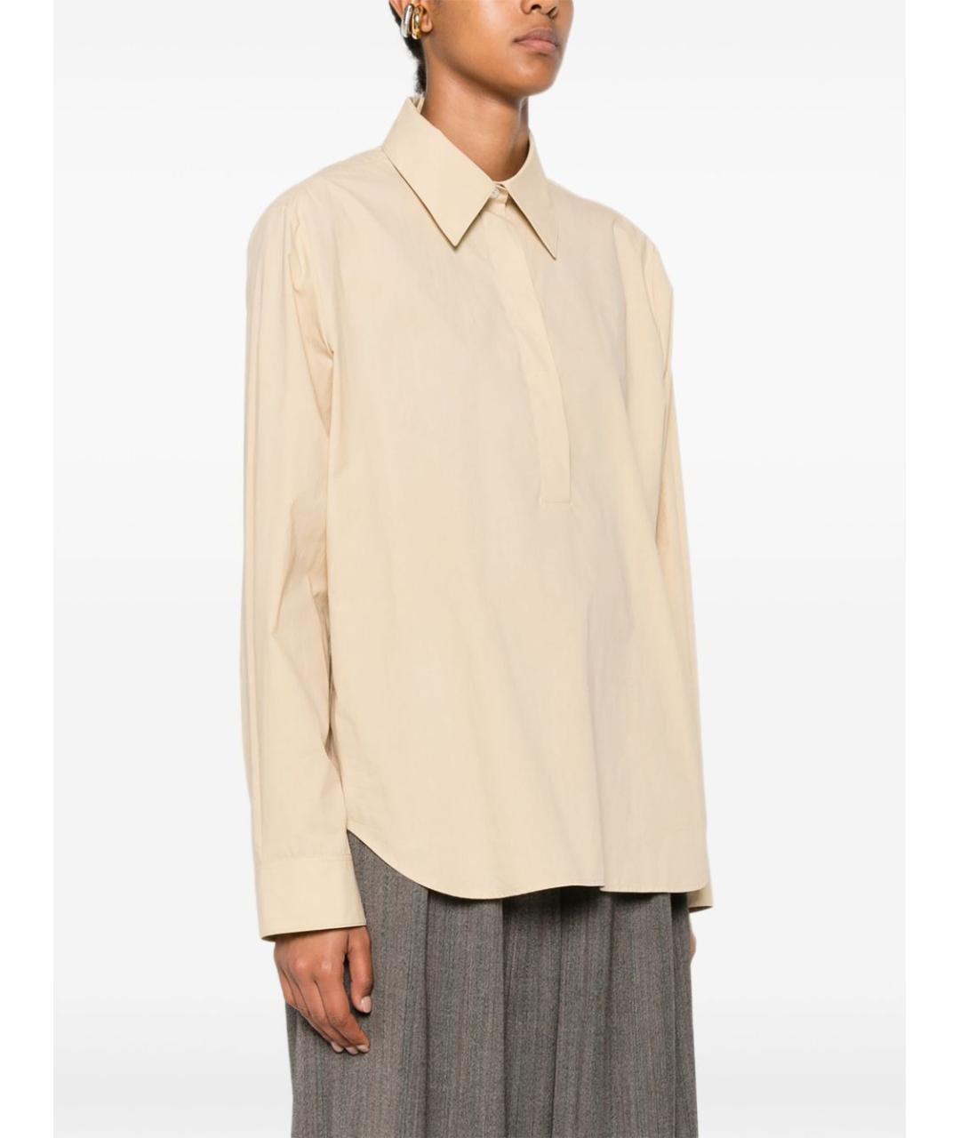 THE ROW Бежевая рубашка, фото 5