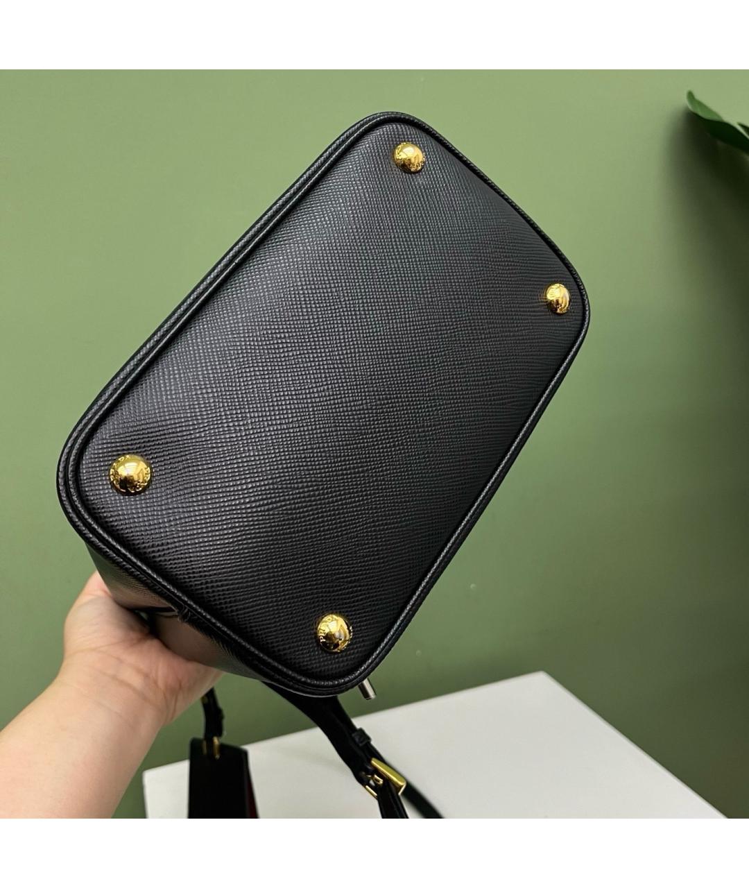 PRADA Черная кожаная сумка тоут, фото 5