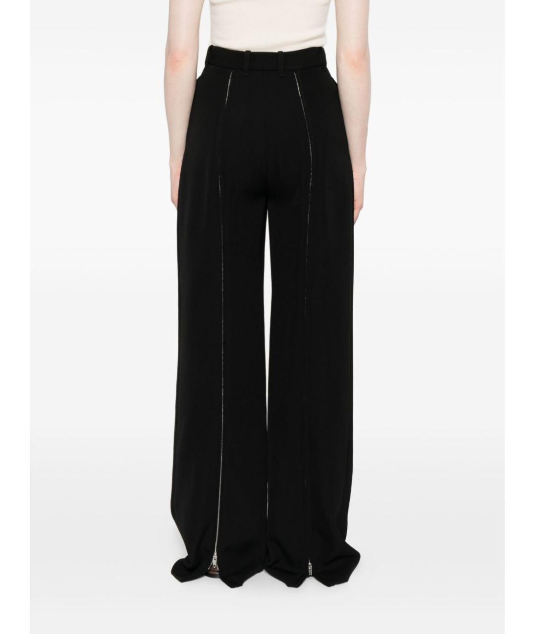 PHOEBE PHILO Черные шерстяные прямые брюки, фото 2