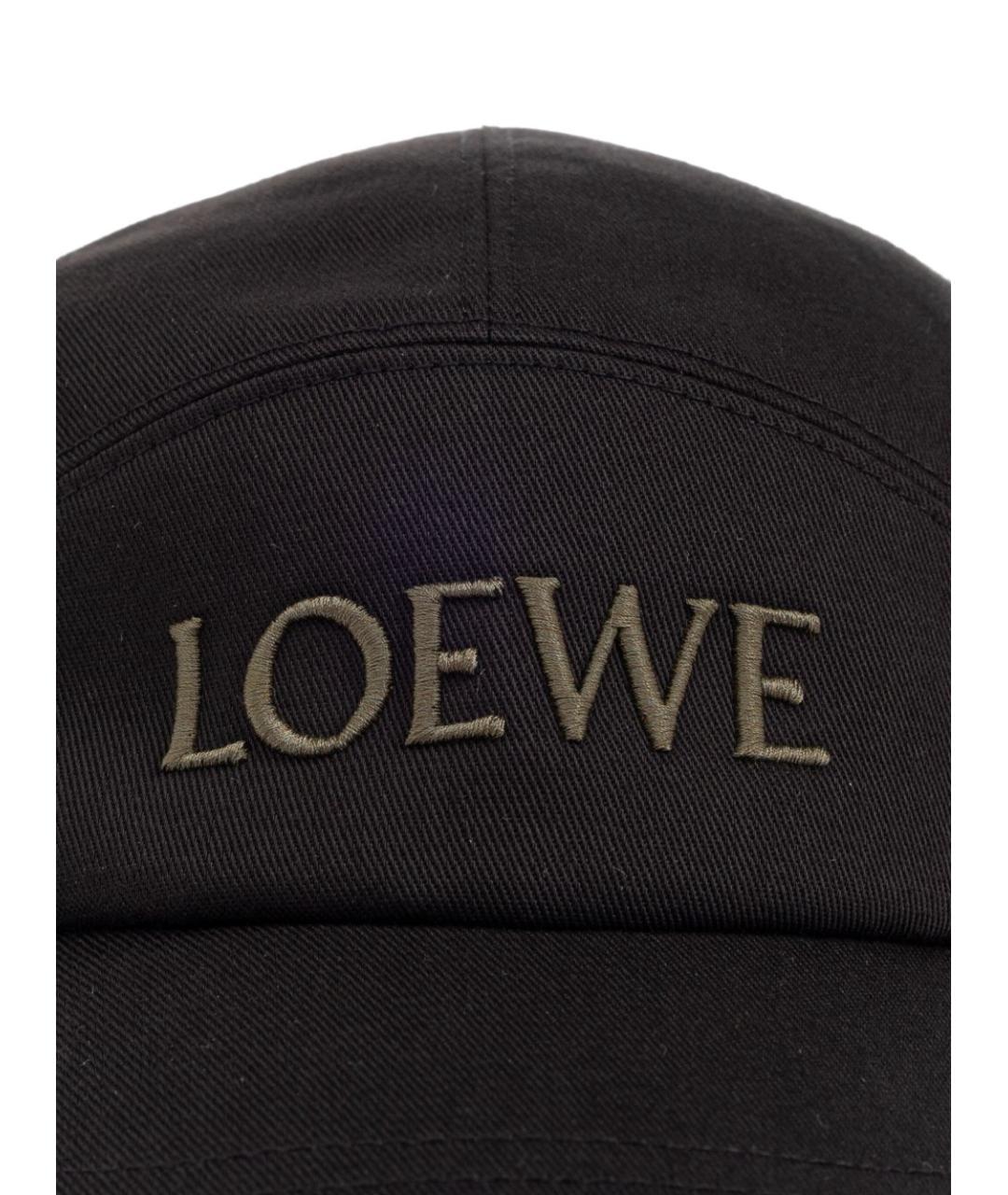 LOEWE Черная хлопковая кепка/бейсболка, фото 3